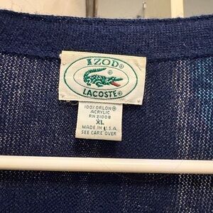 Izod Lacoste Blue Sweater